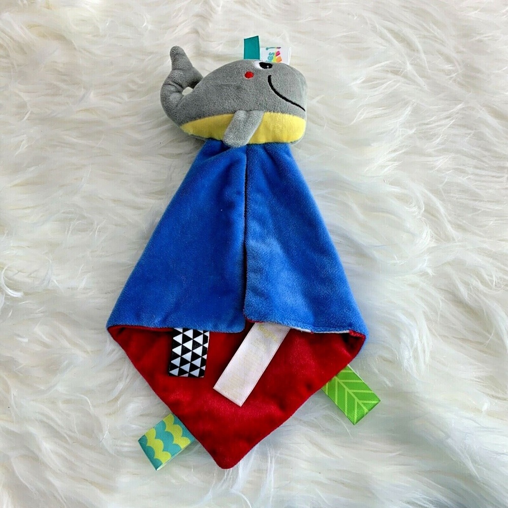 Taggies Plush Security Blanket Whale Baby Infant B